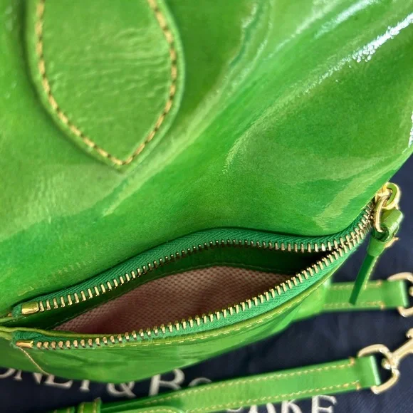 Dooney & Bourke Apple Green Patent Leather Women's Satchel Bag - Picture 6 of 12